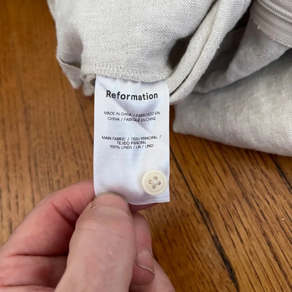 Reformation Naomi Linen Belted Jumpsuit Size 4